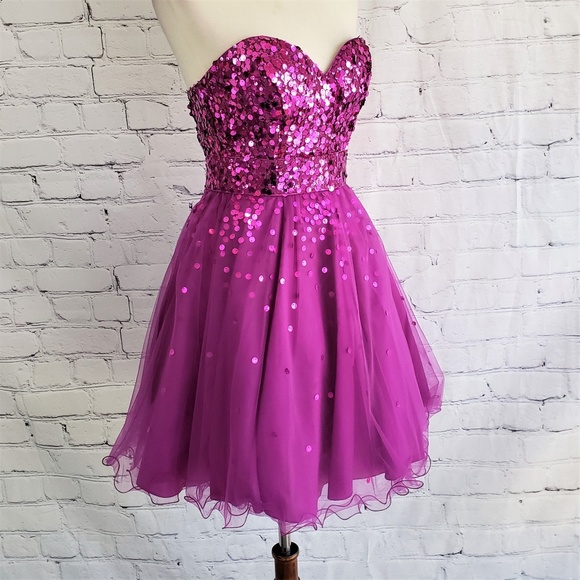 LAST ONE! NWT NOX NARIANNA Magenta Strapless Dress - Picture 6 of 8